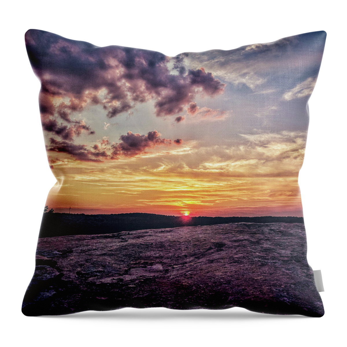 Mountain Throw Pillow featuring the photograph Mountain Sunset by Mike Dunn