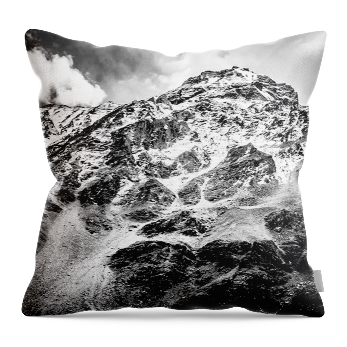 Mountains Throw Pillow featuring the photograph Mountains Evoke An Adrenaline Rush by Aleck Cartwright