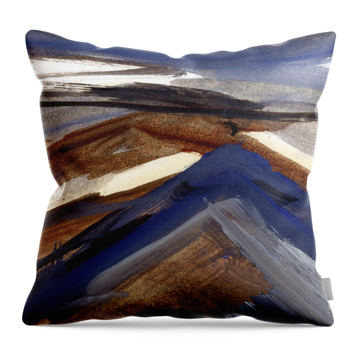 Mountaintop Throw Pillow featuring the painting Mountaintop by Pamela Parsons