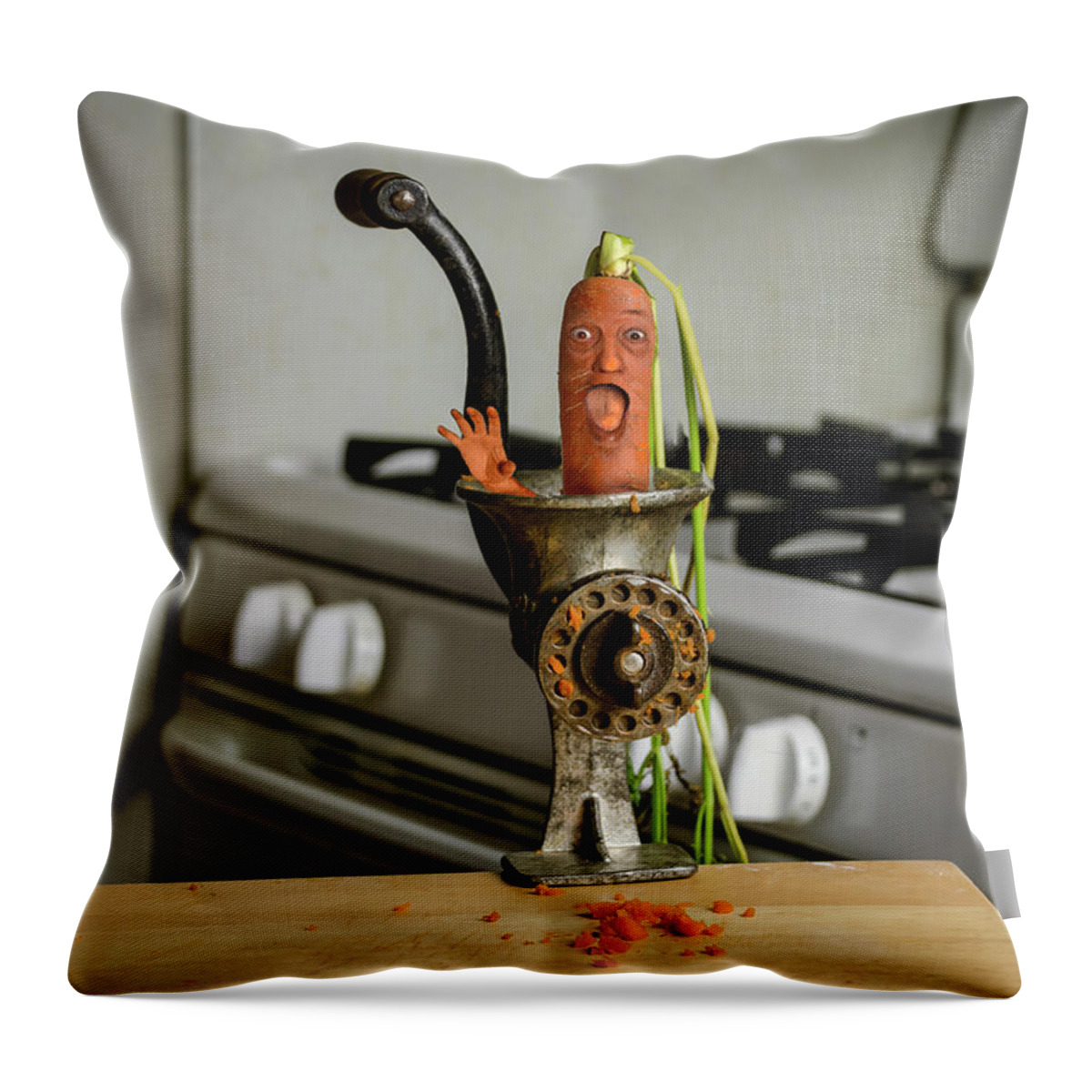 Orange Throw Pillow featuring the photograph Mr. Carrot by Rick Mosher