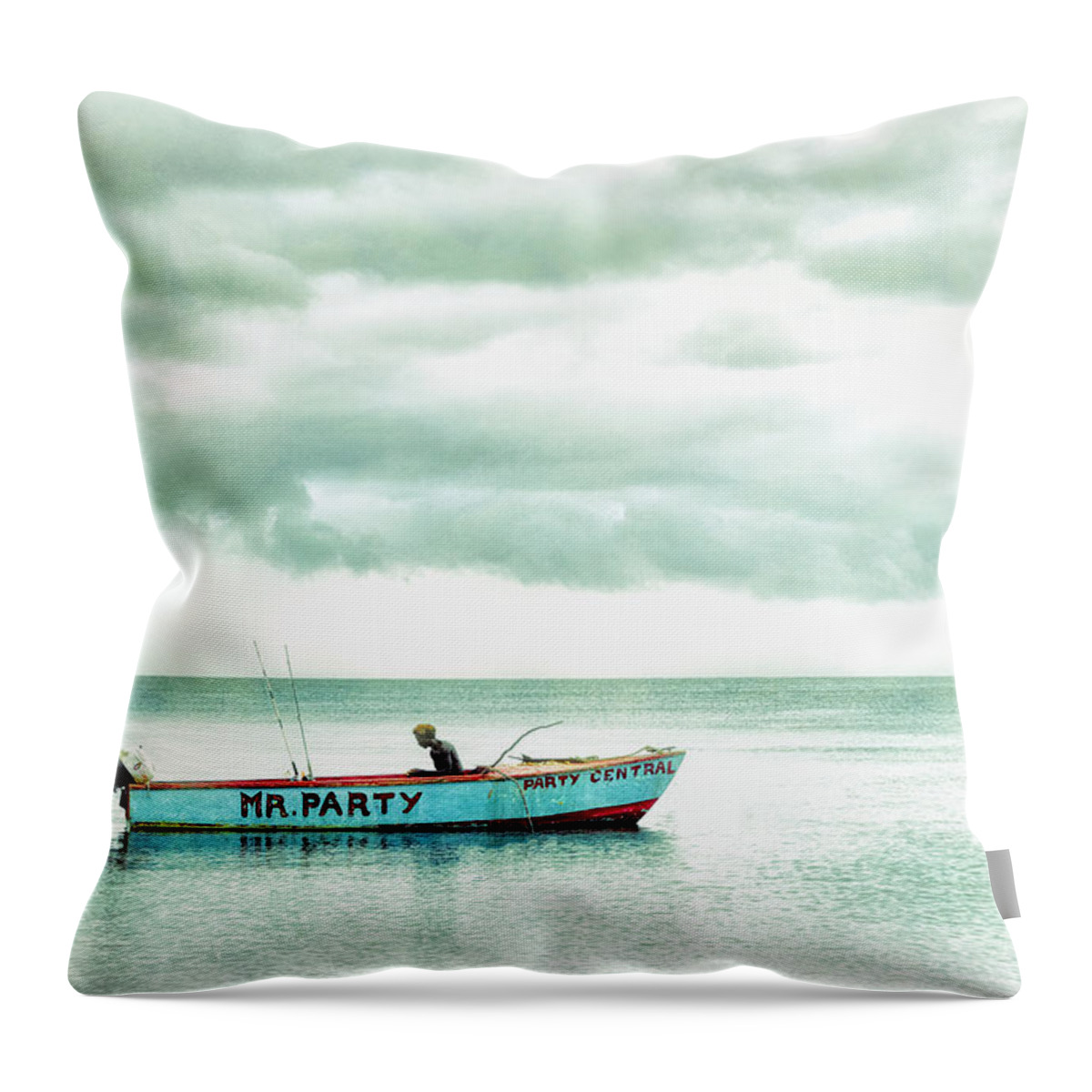 Alone Throw Pillow featuring the photograph Mr. Party by Robert FERD Frank