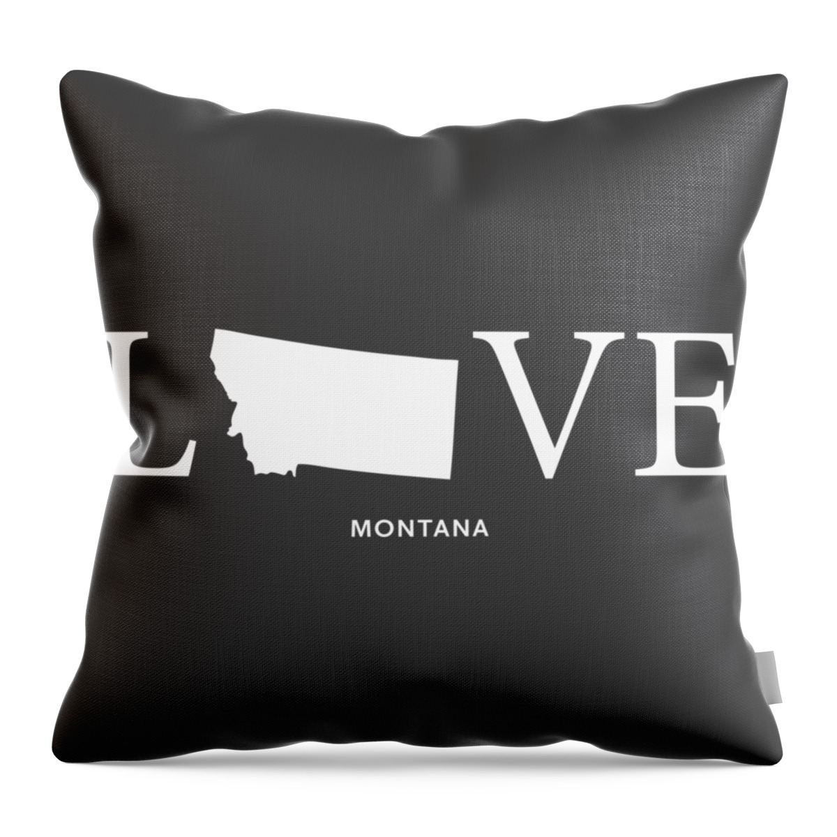 Montana Throw Pillow featuring the mixed media MT Love by Nancy Ingersoll