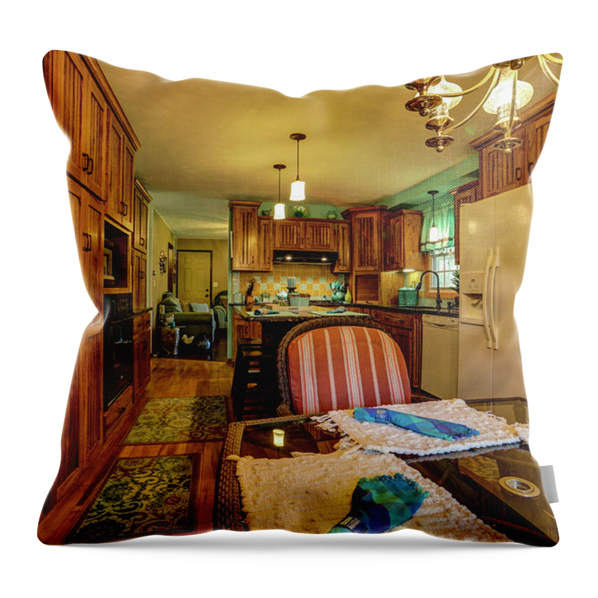 Real Estate Photography Throw Pillow featuring the photograph Mt Vernon Kitchen by Jeff Kurtz