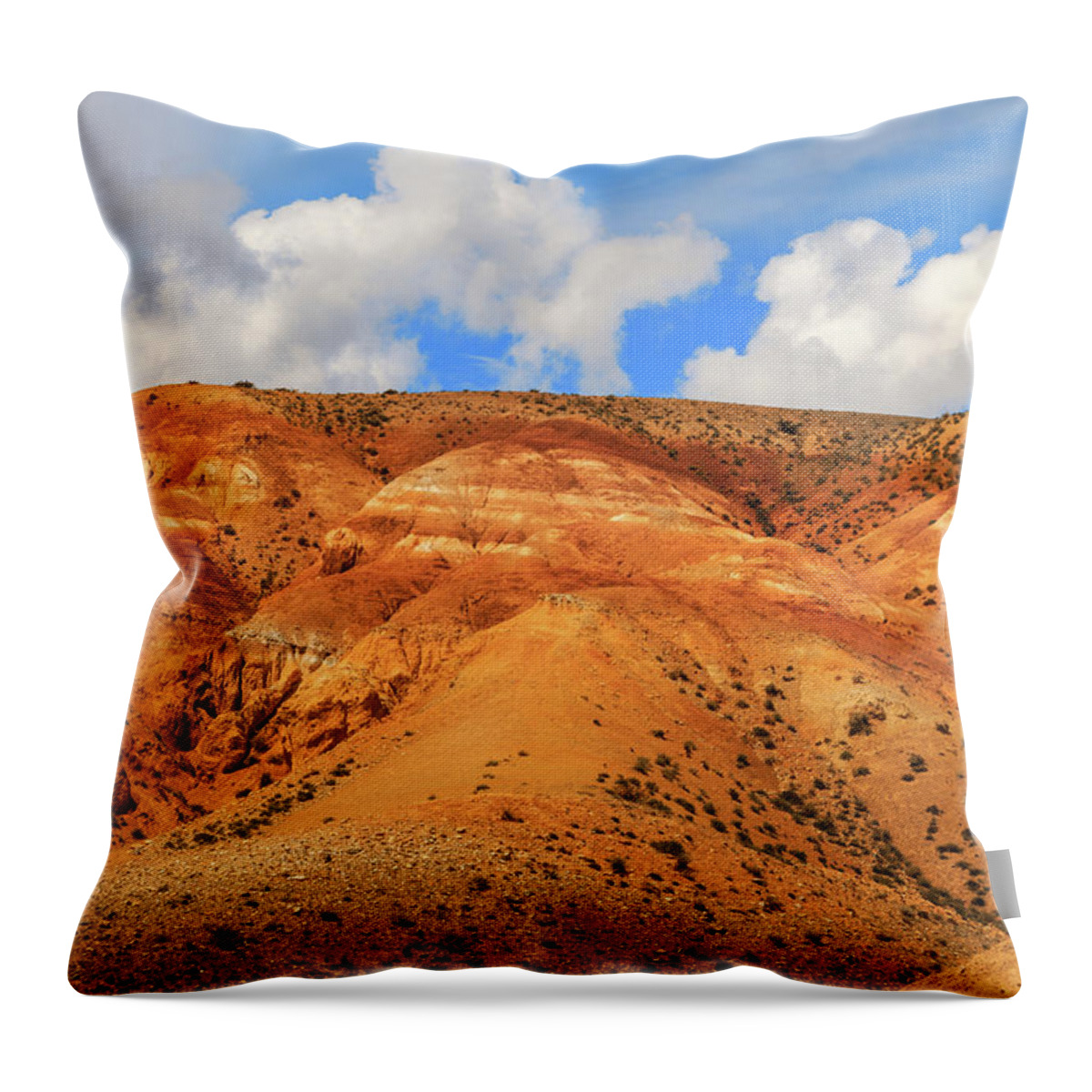 Russian Artists New Wave Throw Pillow featuring the photograph Multicolored Mountains of Kyzyl-Chin. Altai by Victor Kovchin