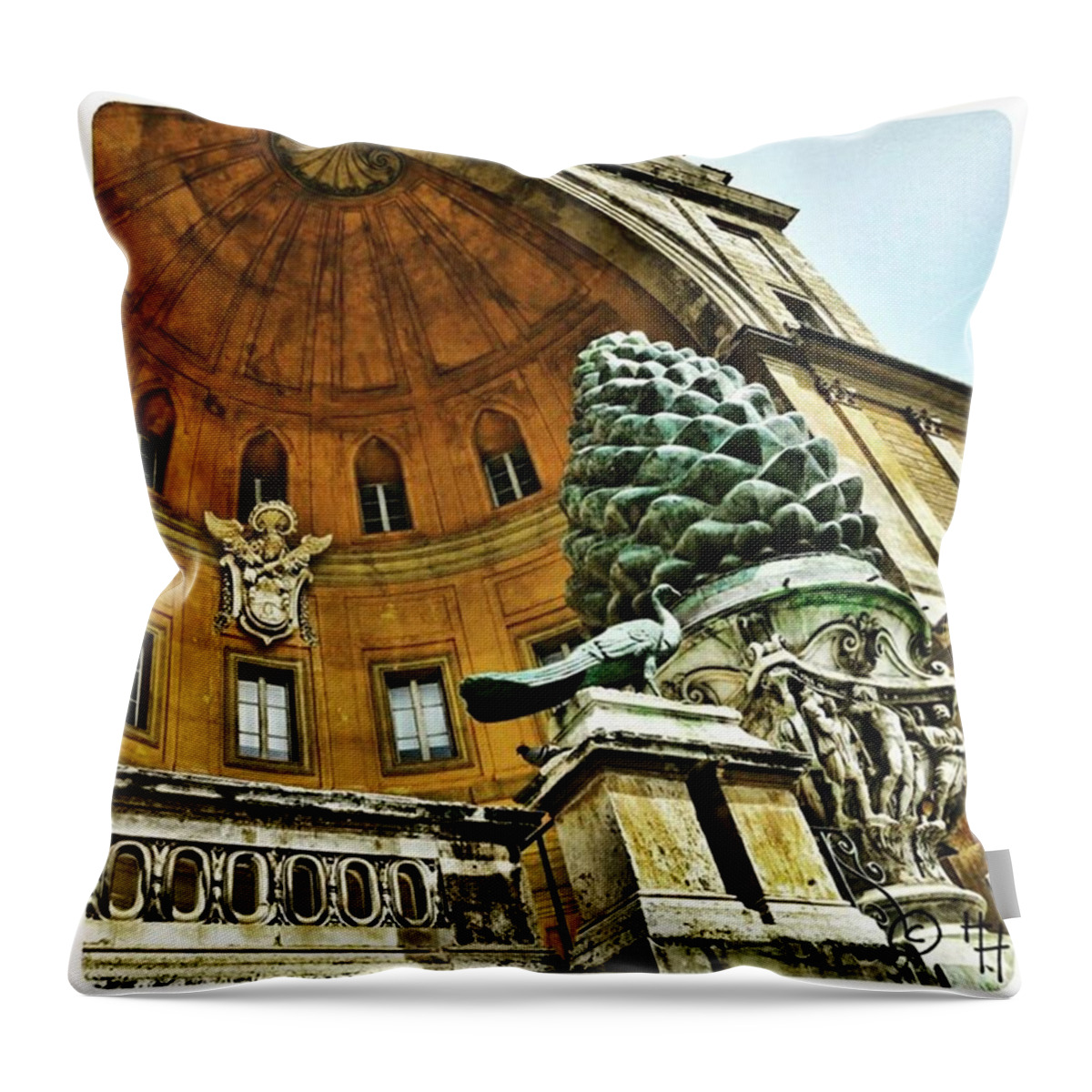 Igroma Throw Pillow featuring the photograph Musei Vaticani by Hans Fotoboek