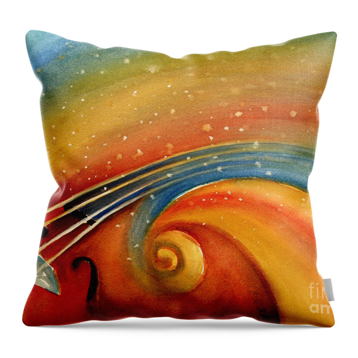 Music Throw Pillow featuring the painting Music in the Spirit by Allison Ashton