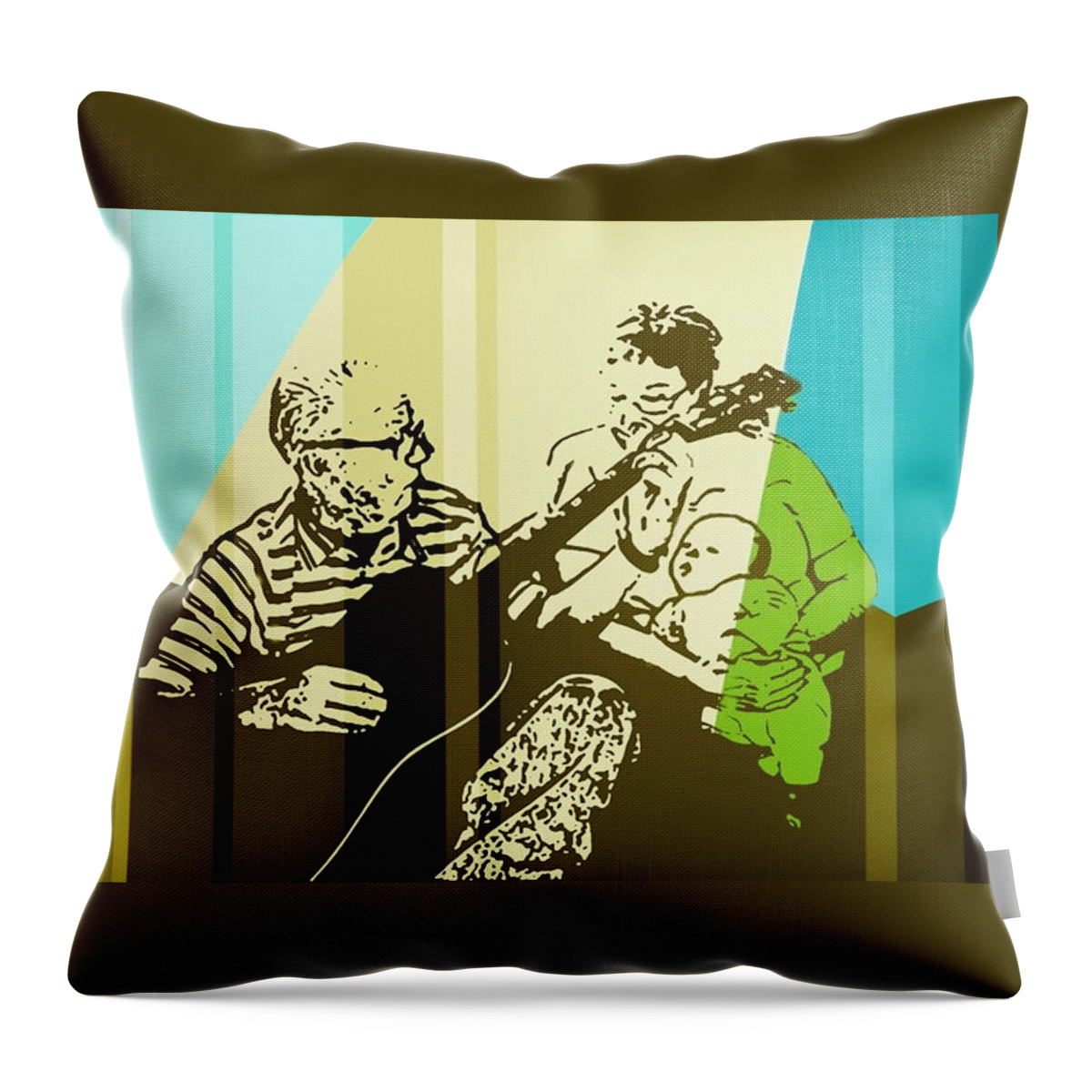 Family Throw Pillow featuring the photograph Grandparents by Wonju Hulse