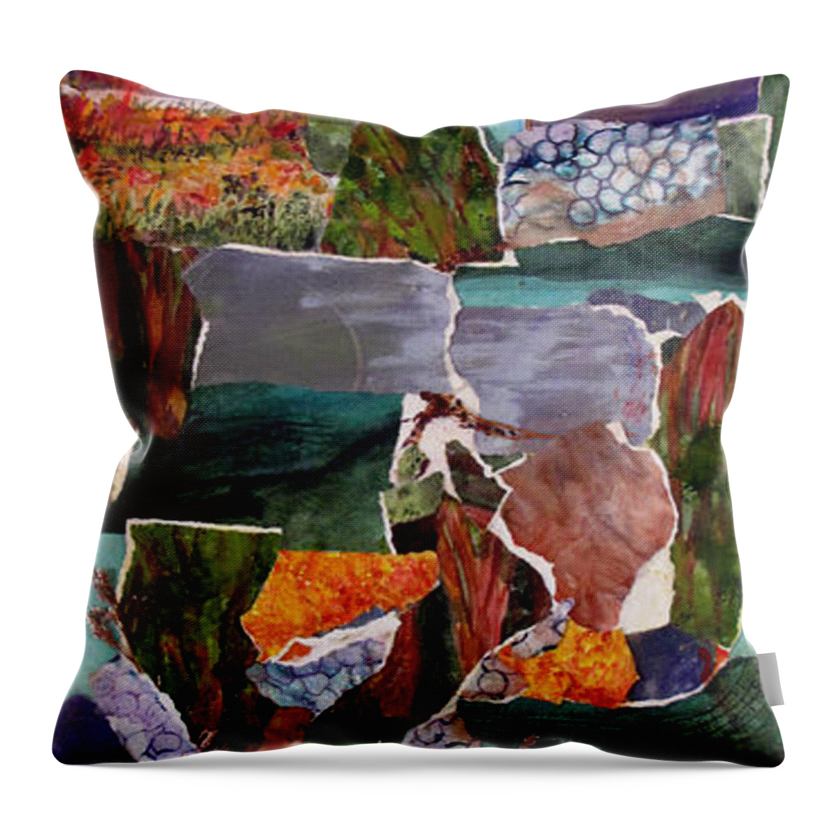 Music Throw Pillow featuring the painting Music of the Mountain by Sandy McIntire