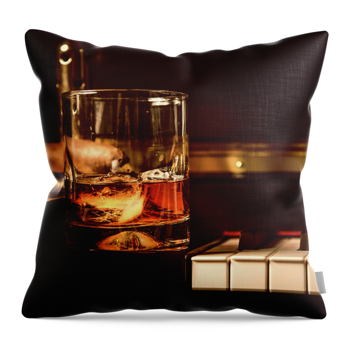 Piano Throw Pillow featuring the photograph Music Therapy by Monte Arnold