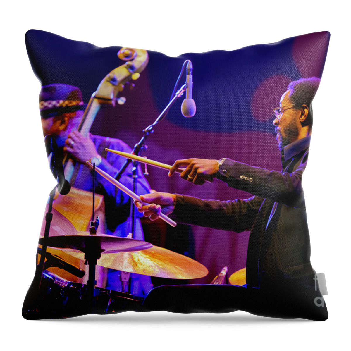 Music Throw Pillow featuring the photograph Brian Blade by Craig Lovell