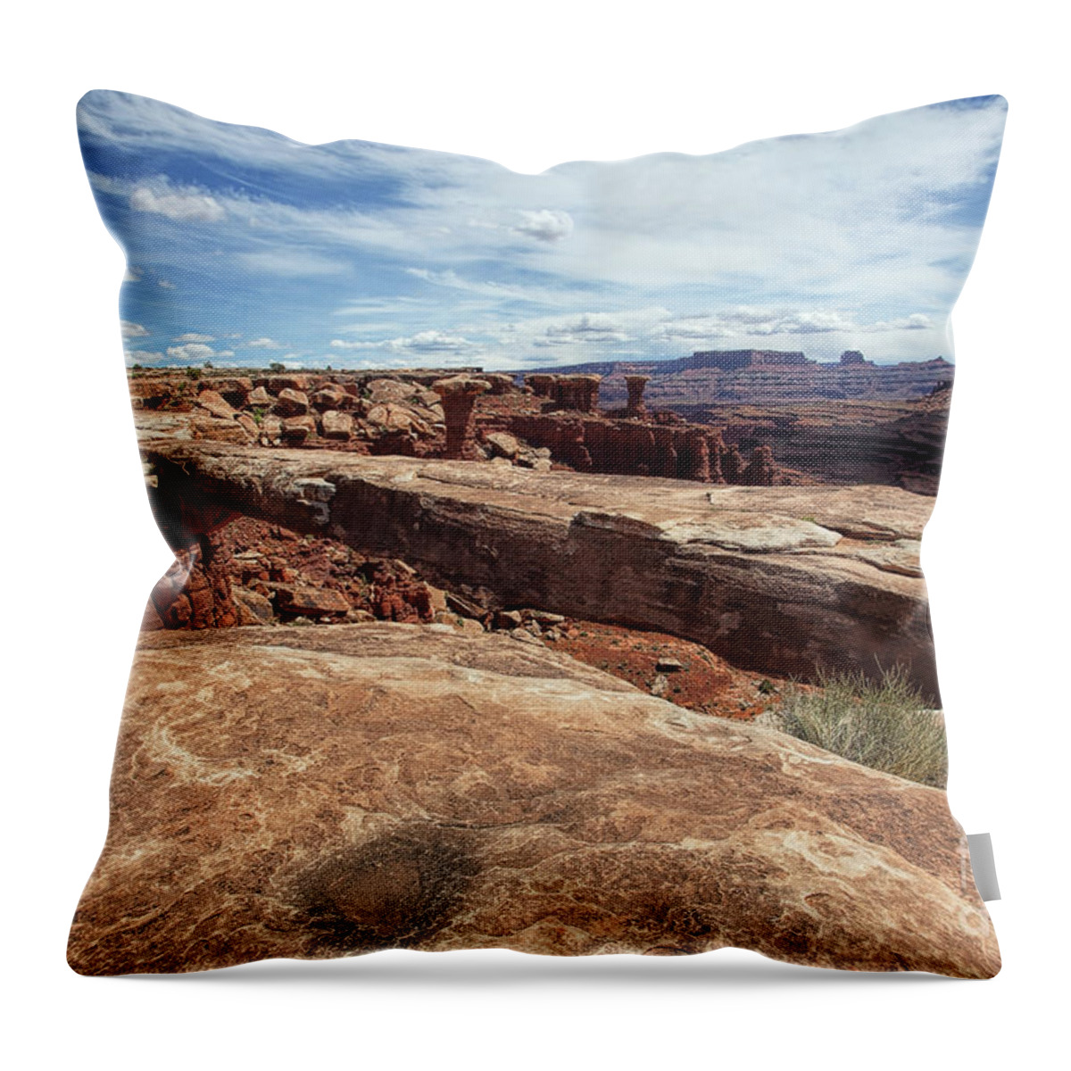 Utah Landscape Throw Pillow featuring the photograph Musselman Arch by Jim Garrison