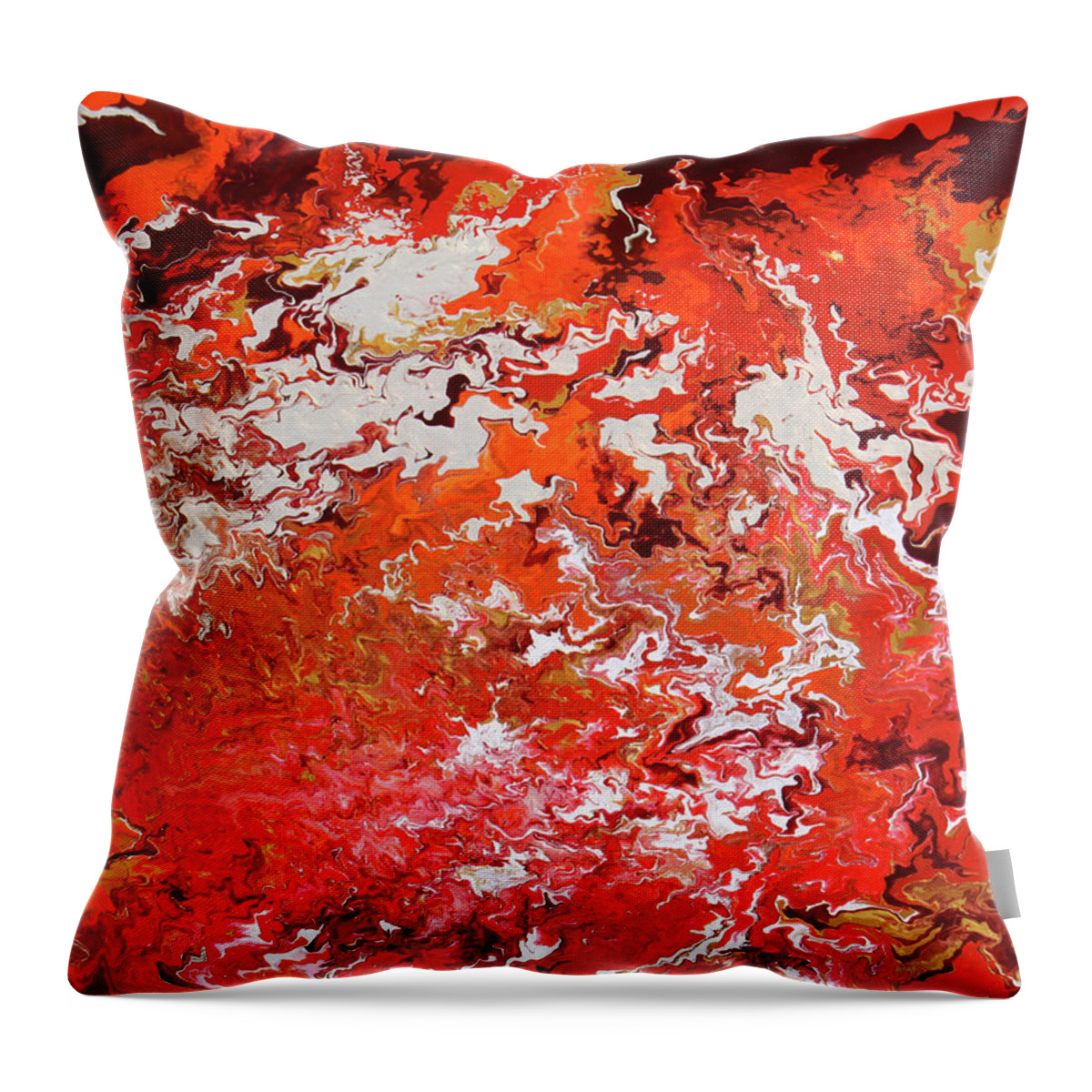 Fusionart Throw Pillow featuring the painting Mustang by Ralph White