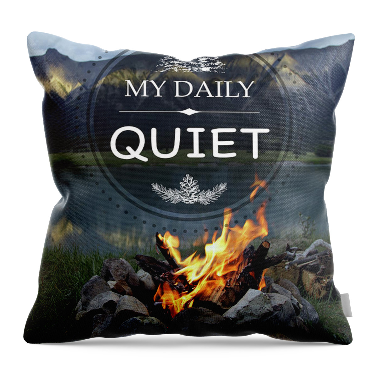 Camping Throw Pillow featuring the photograph My Daily Quiet by Jean Plout