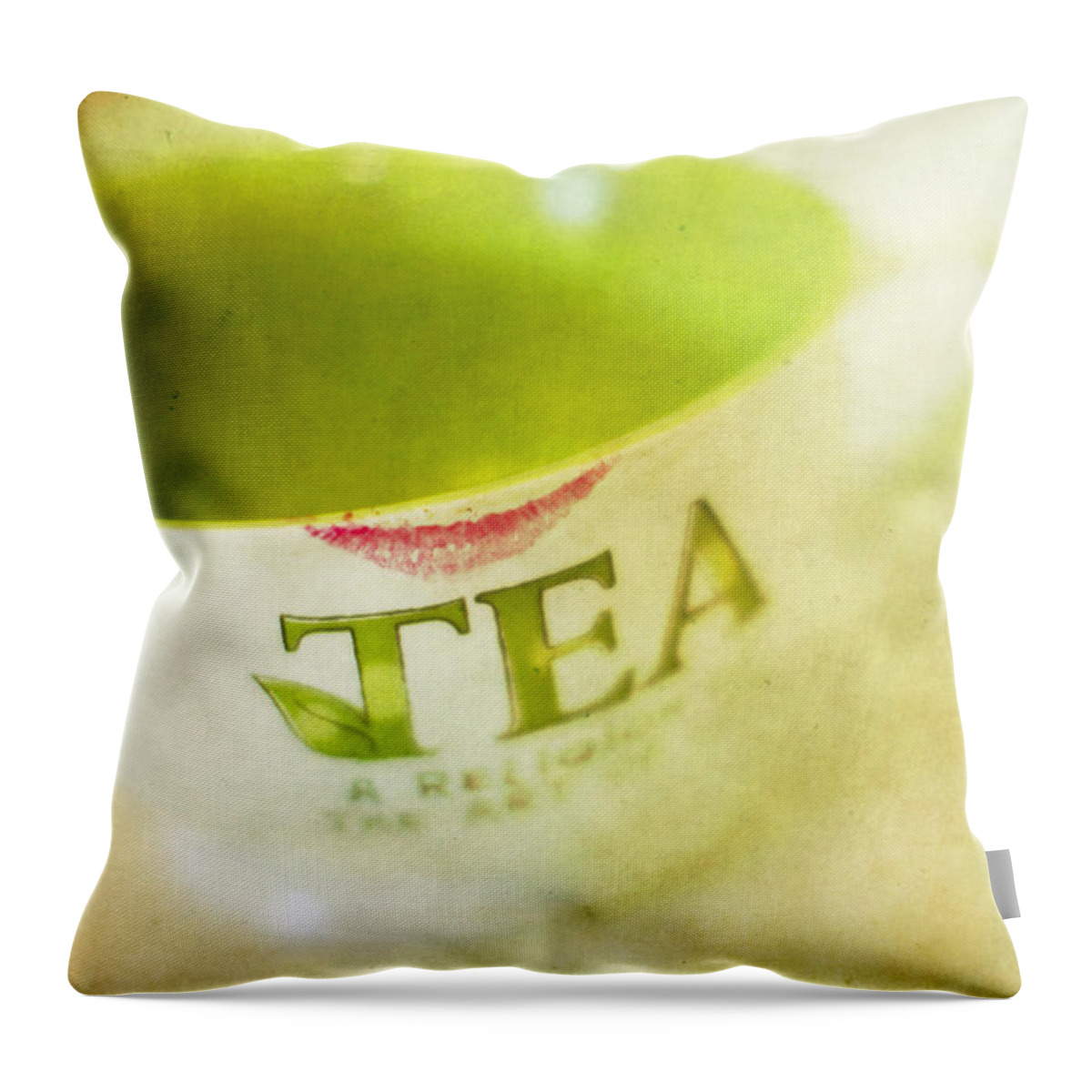 Tea Throw Pillow featuring the photograph My Second Favorite Beverage by Rebecca Cozart