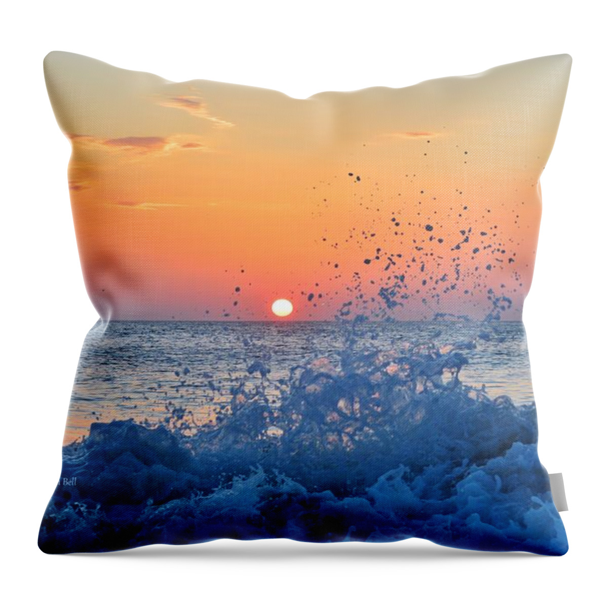 Outer Banks Throw Pillow featuring the photograph Nags Head Sunrise 7/15/16 by Barbara Ann Bell