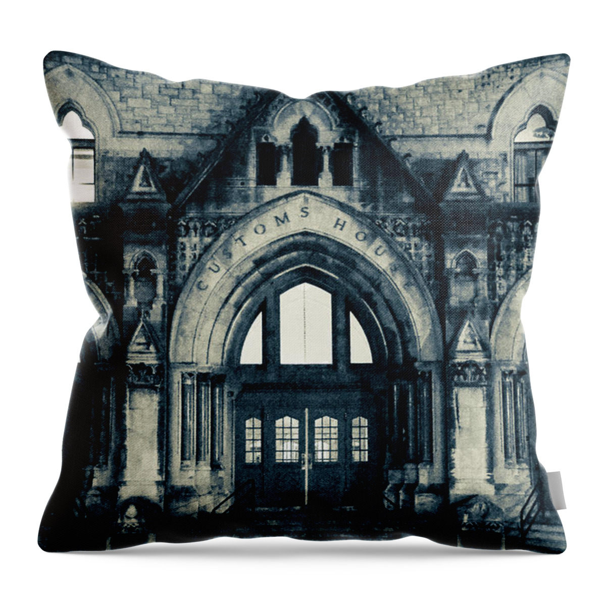 Reconstruction Throw Pillow featuring the photograph Nashville Customs House by Brian O'Kelly