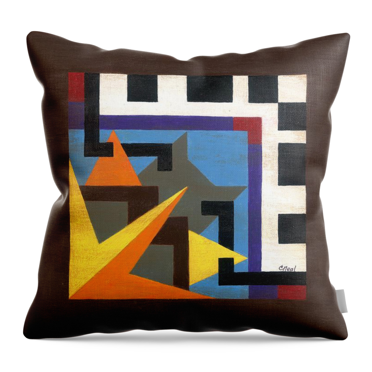 Nashville East Throw Pillow featuring the painting Nashville East by Carol Neal