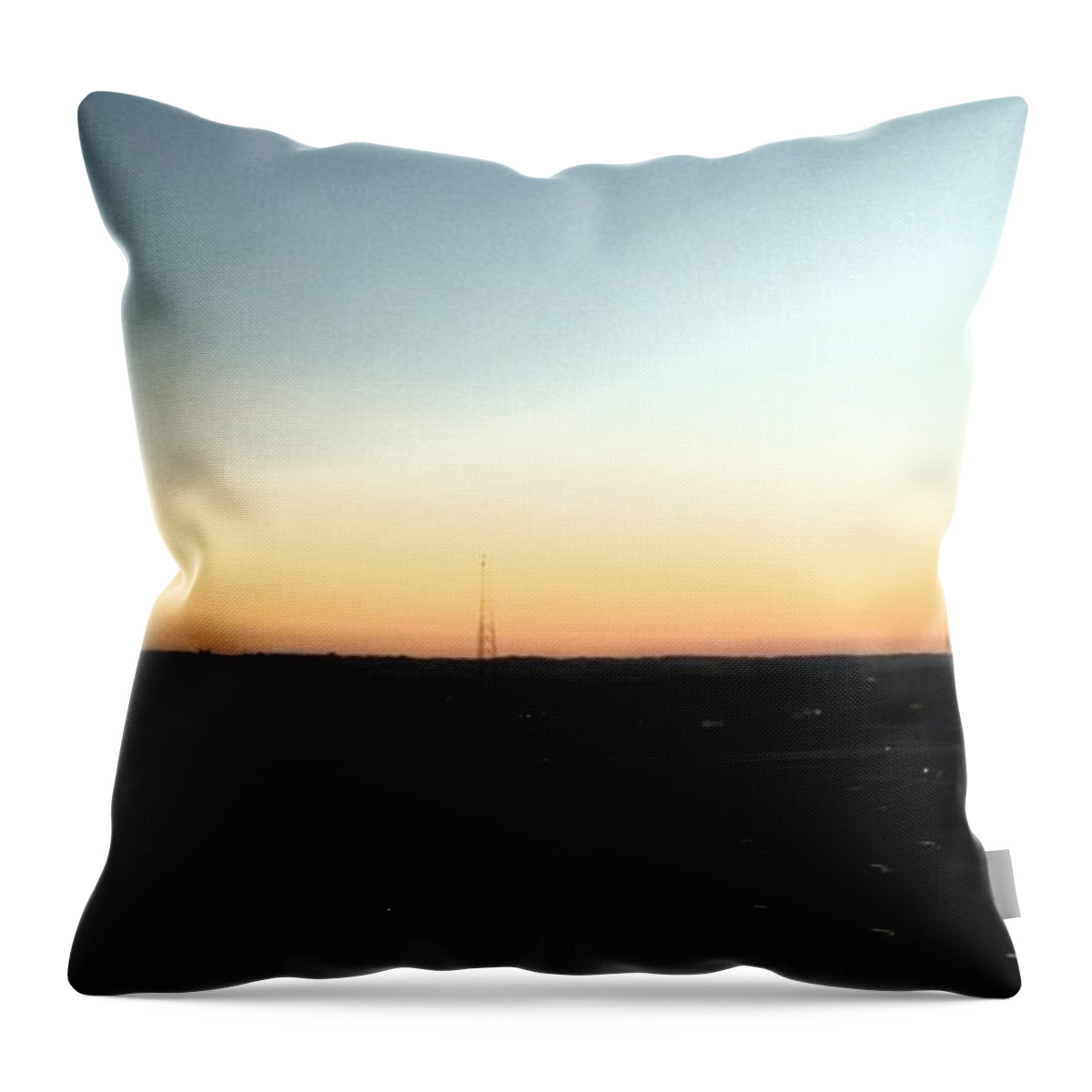 Nashville Sunset Throw Pillow featuring the photograph Nashville skyline at sunset by Kimberly W