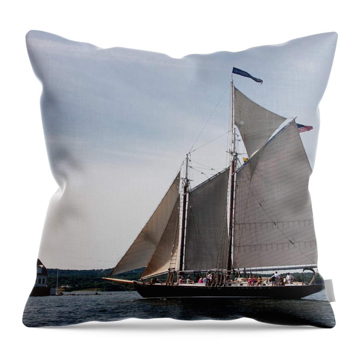 Sailboat Throw Pillow featuring the photograph Nathaniel Bowditch 4 by Brent L Ander