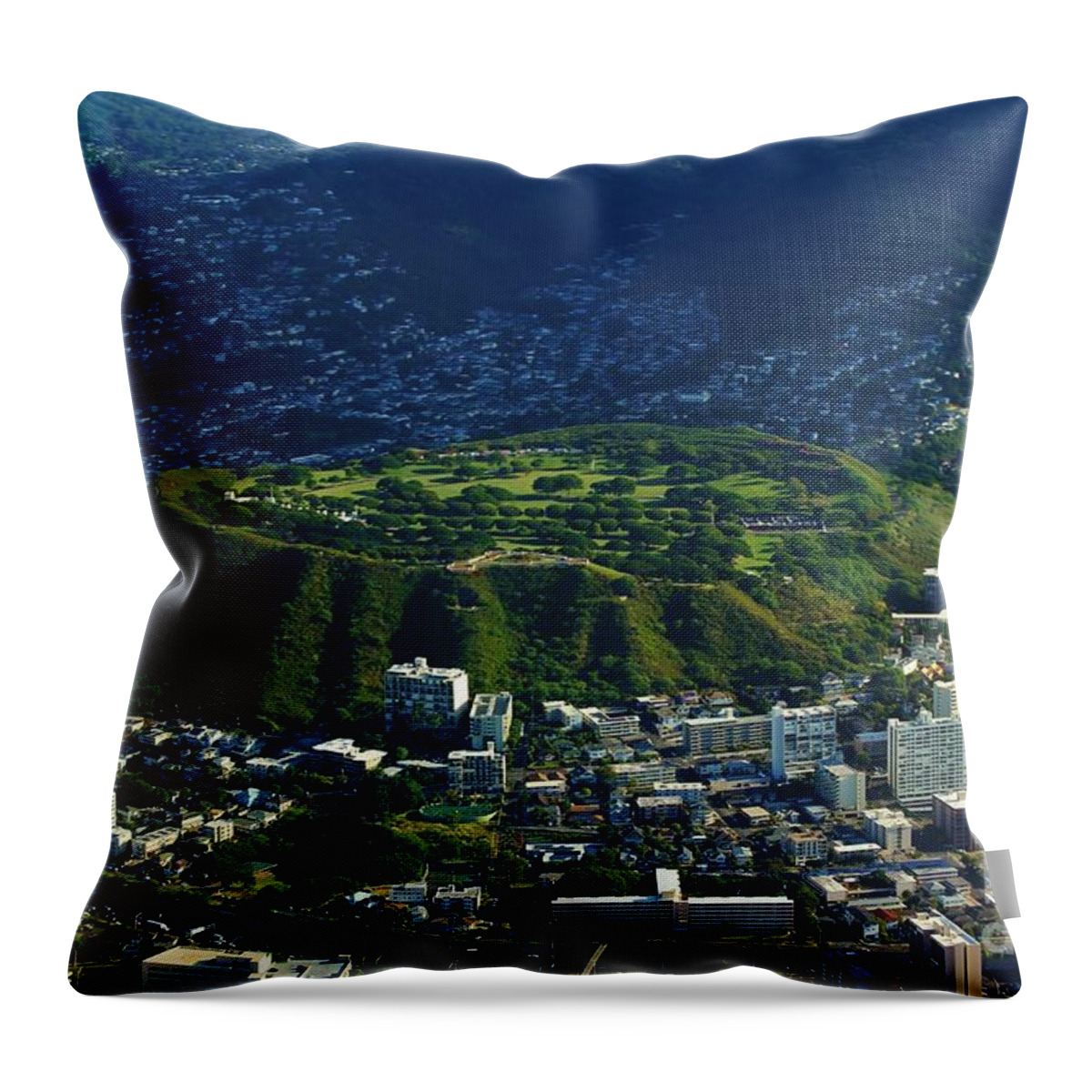 National Memorial Cemetery Of The Pacific Throw Pillow featuring the photograph National Memorial Cemetery of the Pacific by Craig Wood