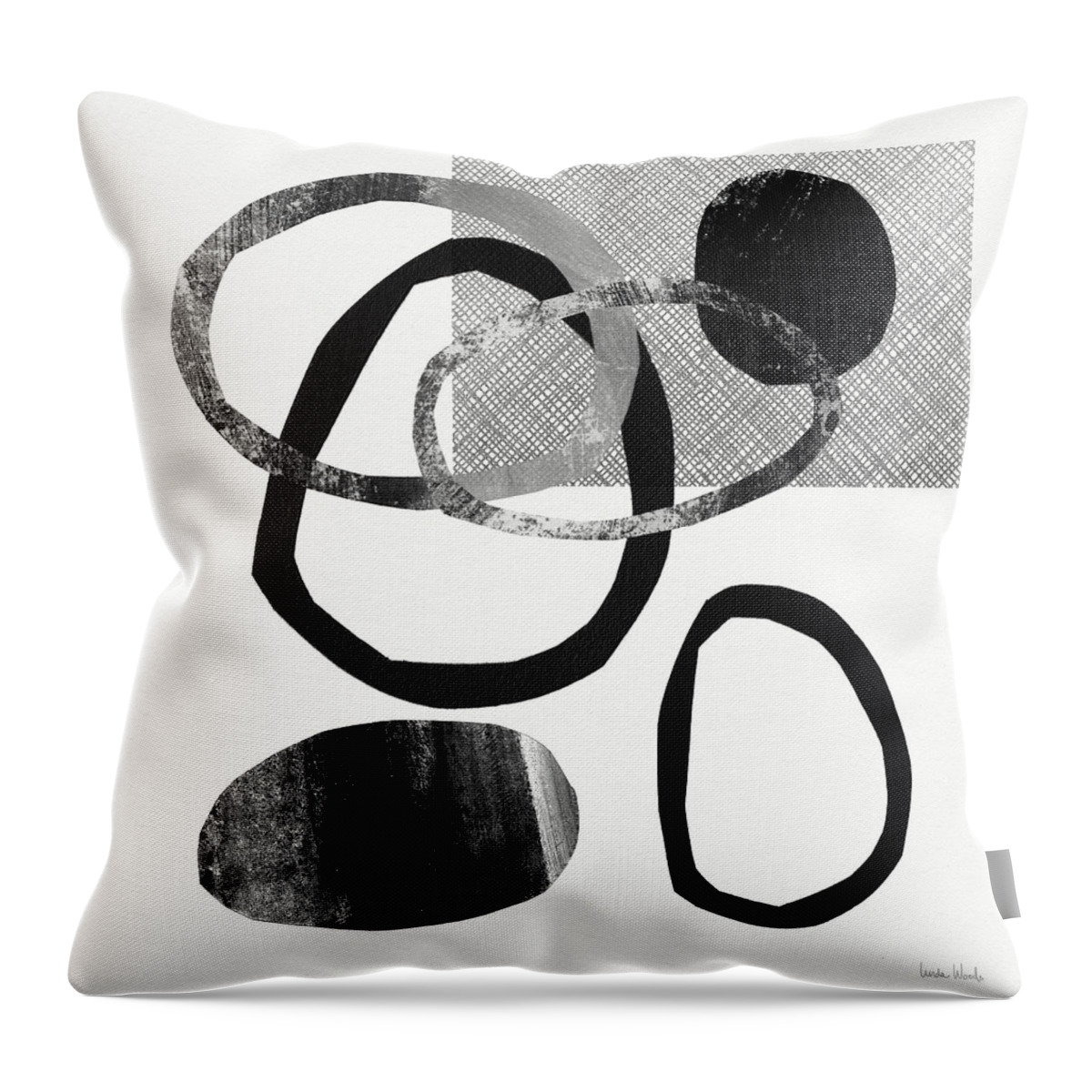 Abstract Throw Pillow featuring the mixed media Natural Balance 2- Abstract Art by Linda Woods by Linda Woods