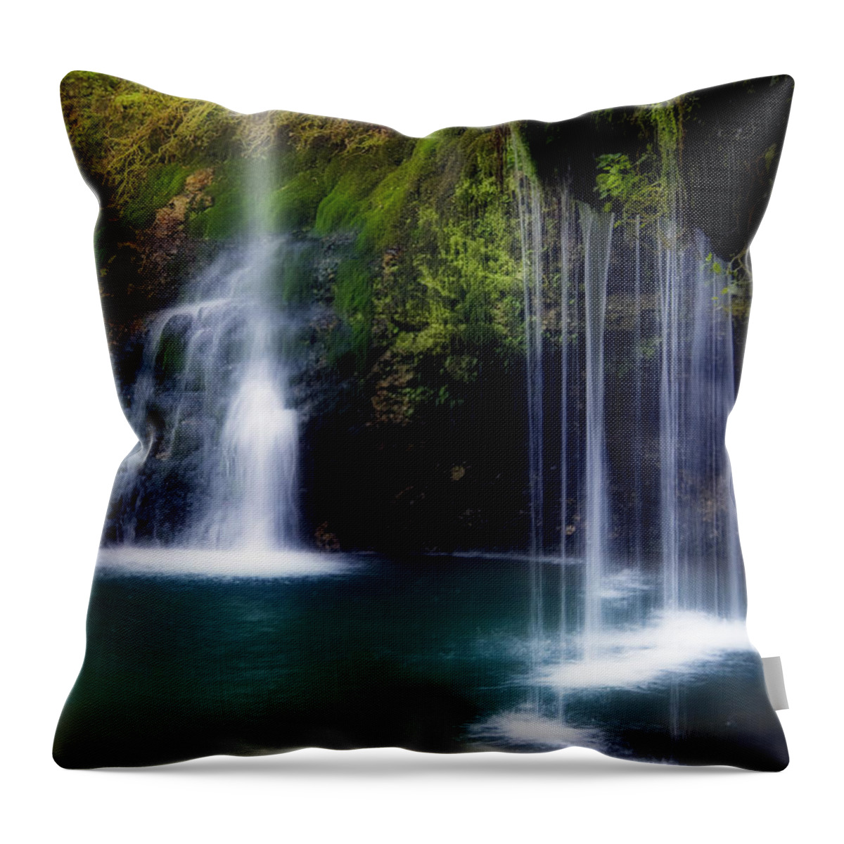 Falls Throw Pillow featuring the photograph Natural Falls by Lana Trussell
