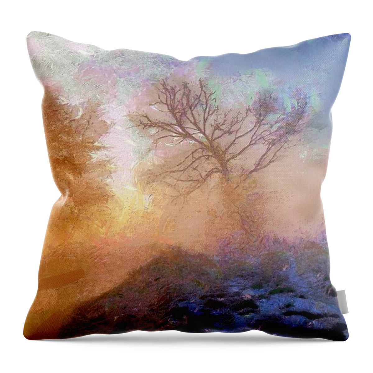 Nature Throw Pillow featuring the digital art Nature poetry by Gun Legler