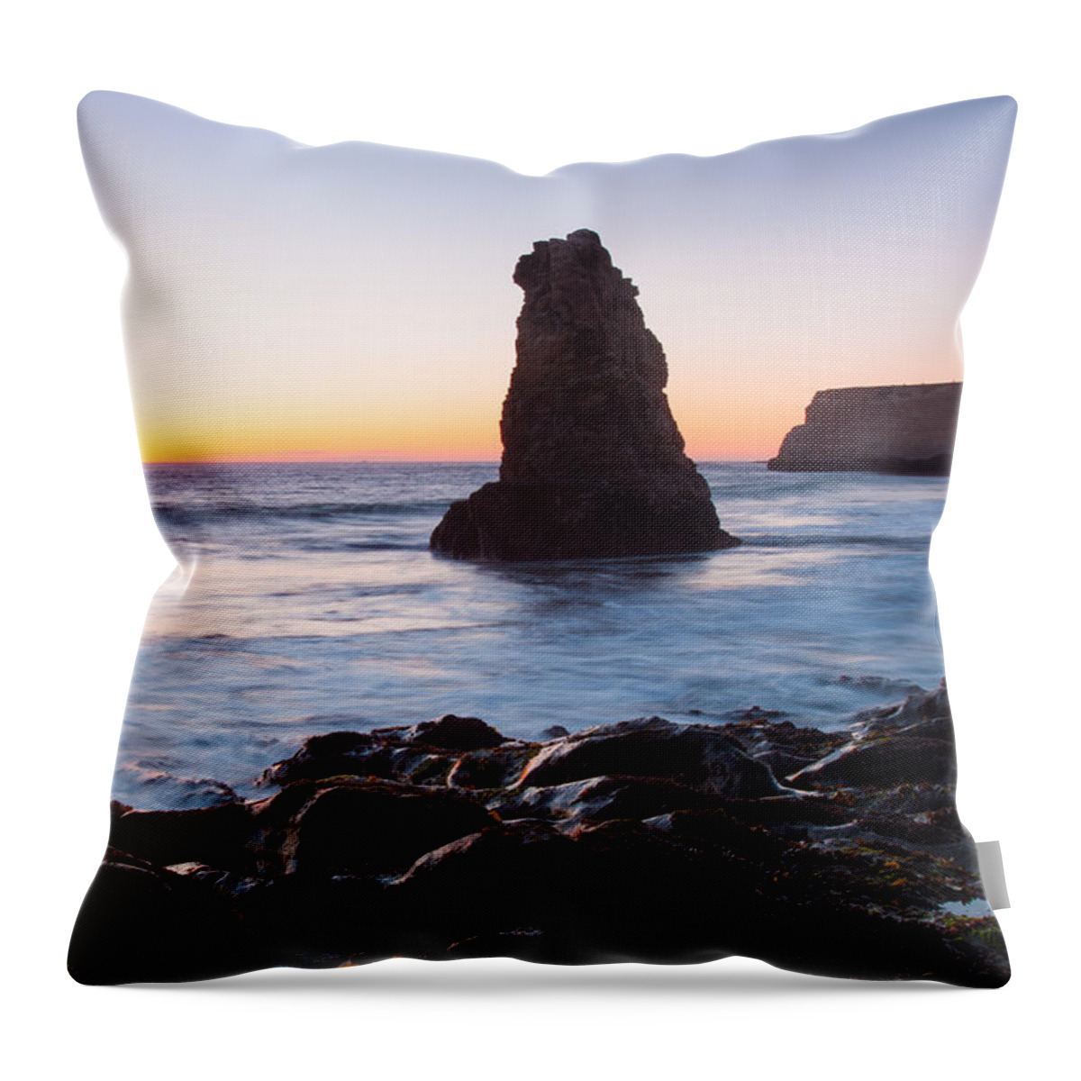 Seascape Throw Pillow featuring the photograph Nature Yin Yan by Catherine Lau