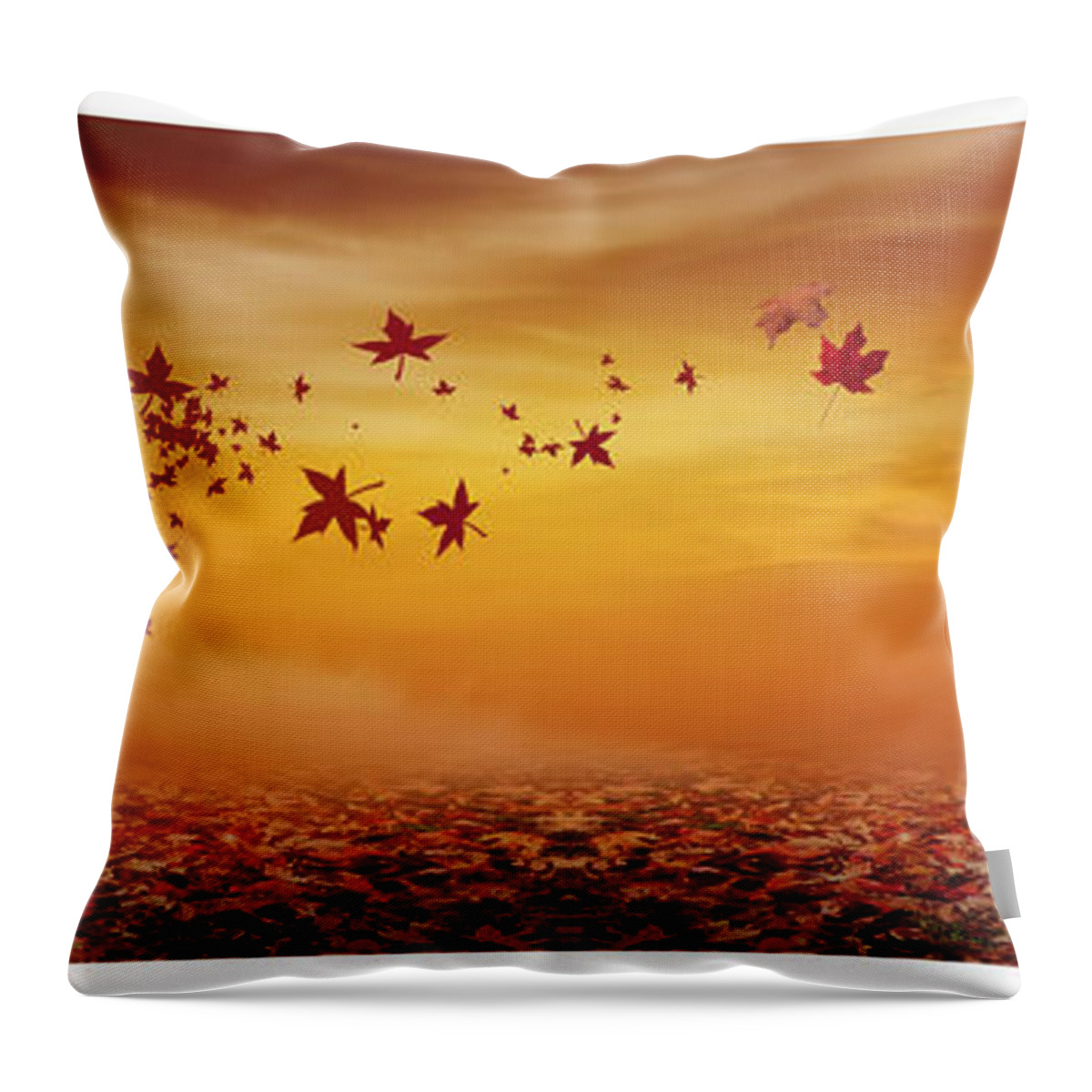Maple Tree Throw Pillow featuring the photograph Nature's Art by Lourry Legarde