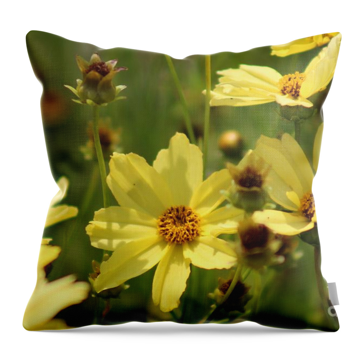 Yellow Throw Pillow featuring the photograph Nature's Beauty 64 by Deena Withycombe
