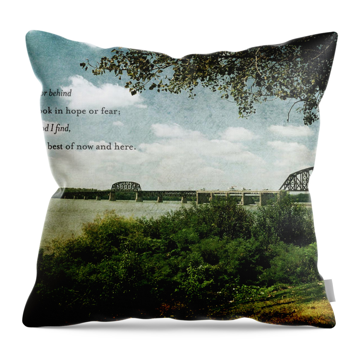Tree Throw Pillow featuring the digital art Natures Poetry by Amber Flowers
