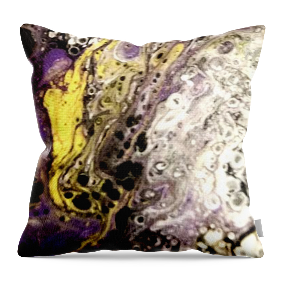 Abstract Throw Pillow featuring the painting Nebulus by Gertrude Palmer