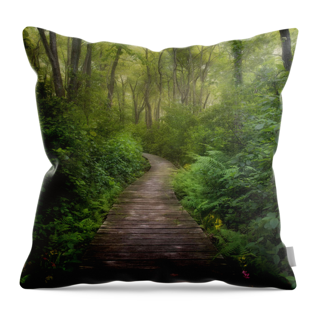 Woodland Throw Pillow featuring the photograph Neck Of The Woods by Robin-Lee Vieira