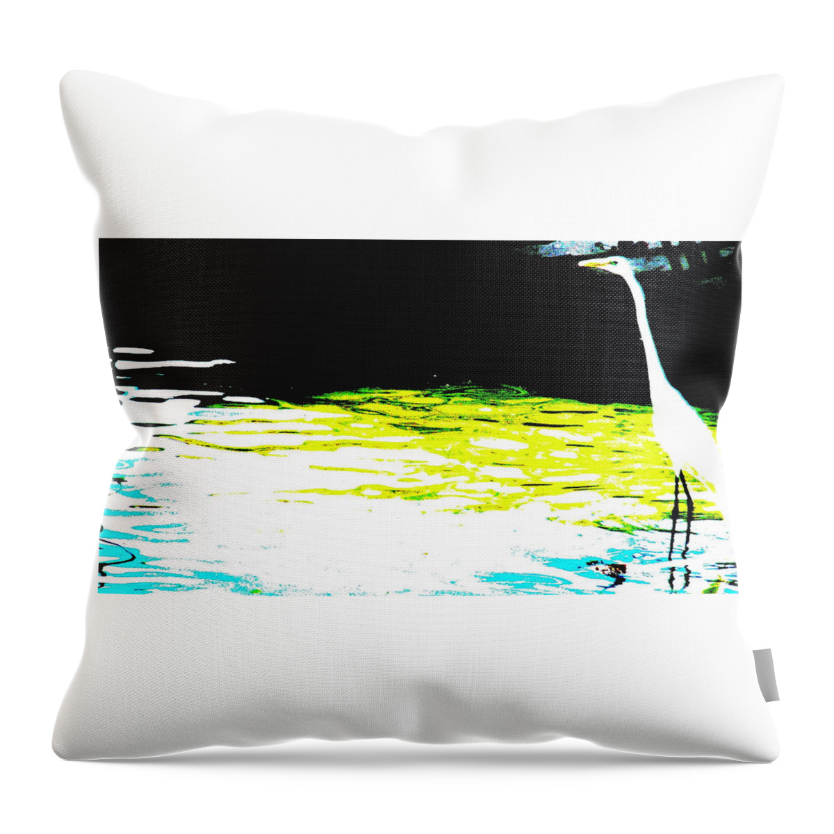 Heron Throw Pillow featuring the photograph Necking by Kevin Gaudette