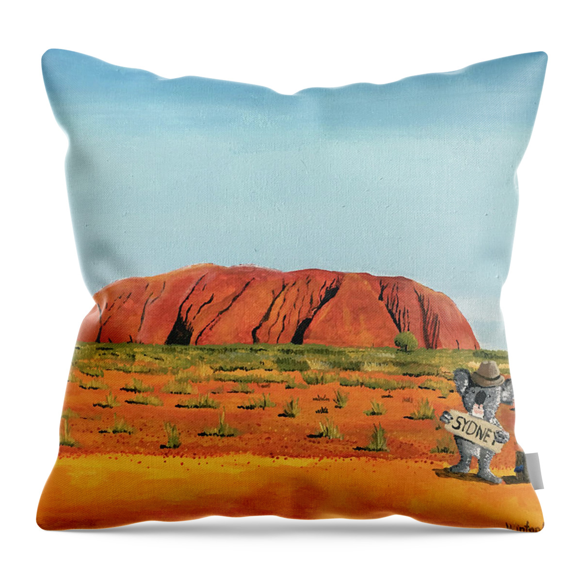 Need A Lift Throw Pillow featuring the painting Need a Lift by Winton Bochanowicz