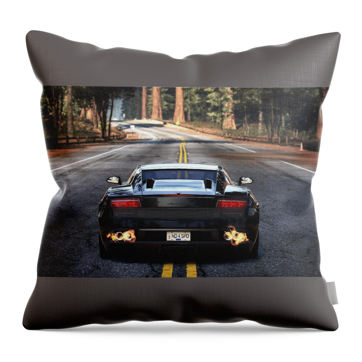 Need For Speed Hot Pursuit Throw Pillow featuring the digital art Need For Speed Hot Pursuit by Maye Loeser