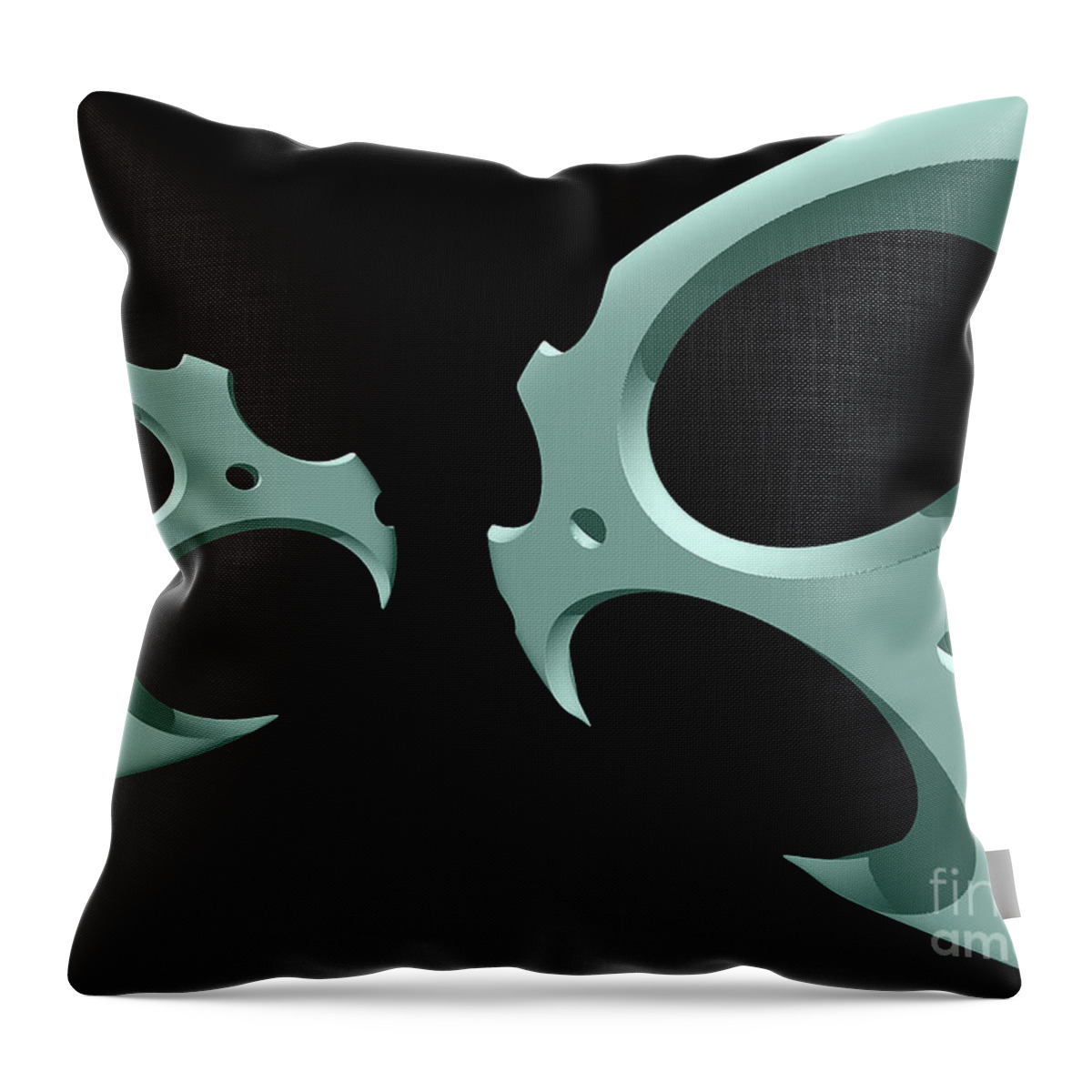Negative Space Throw Pillow featuring the digital art Negative Space by Phil Perkins