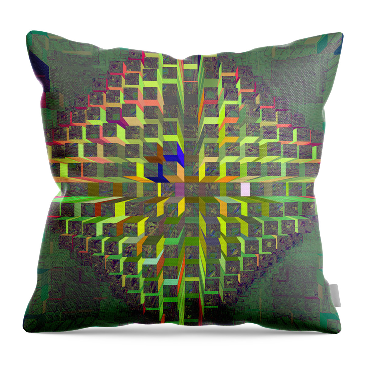 Spatial Throw Pillow featuring the digital art Nemesis 14 by Lynda Lehmann