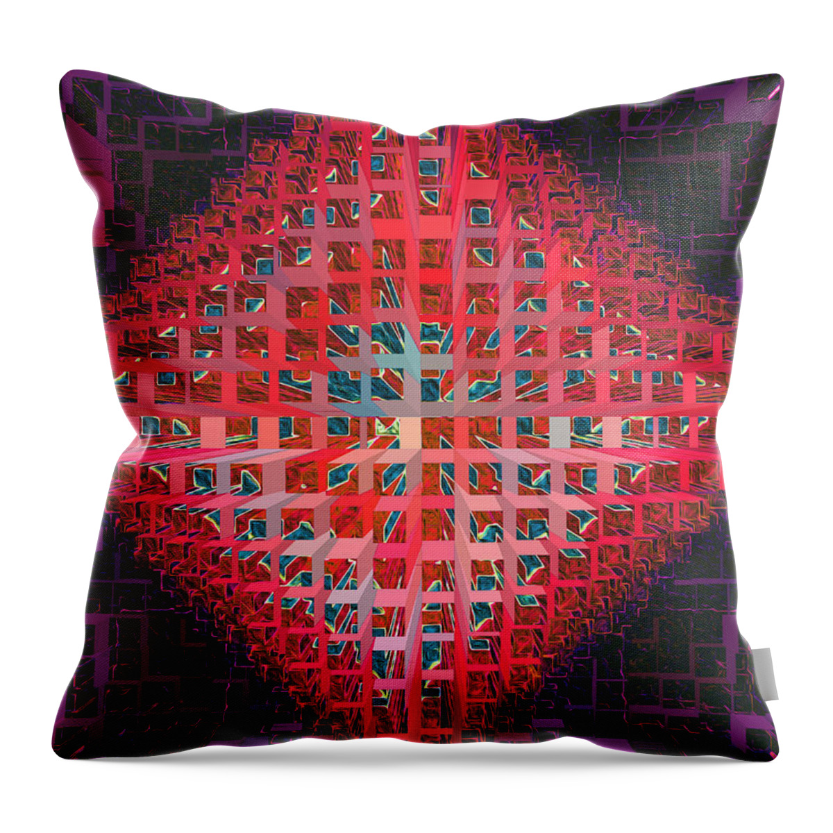 Spatial Throw Pillow featuring the digital art Nemesis 8 by Lynda Lehmann