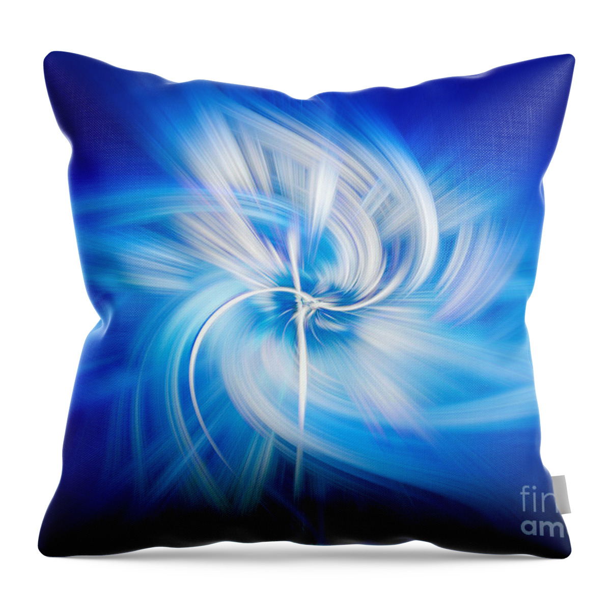 Abstract Throw Pillow featuring the photograph Neon Wisp by Ian Mitchell