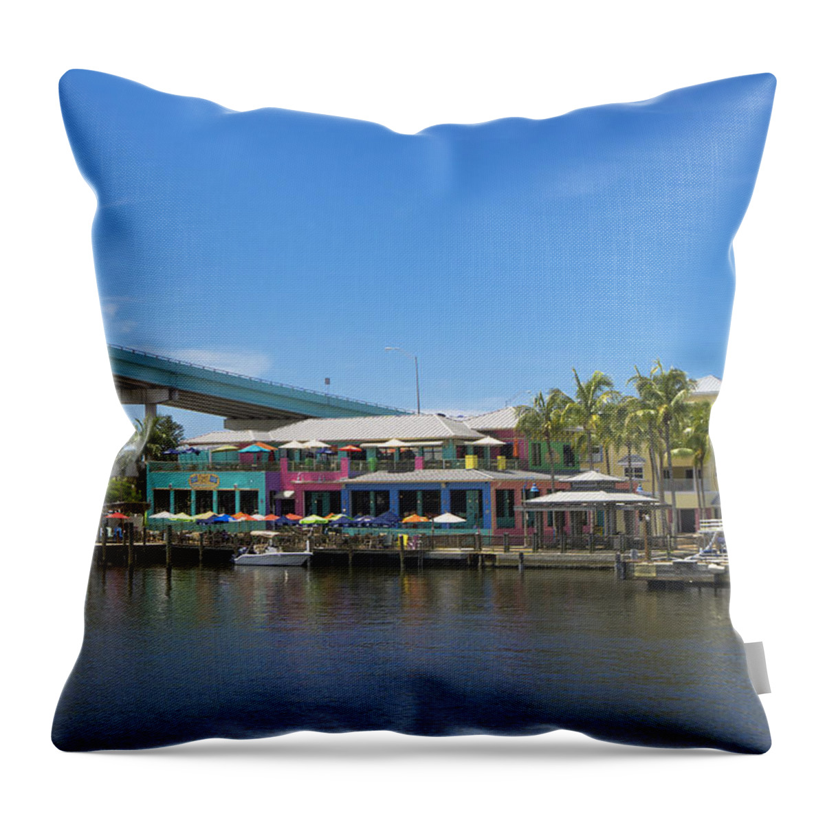 Restaurant Throw Pillow featuring the photograph Nervous Nelly's by Sean Allen