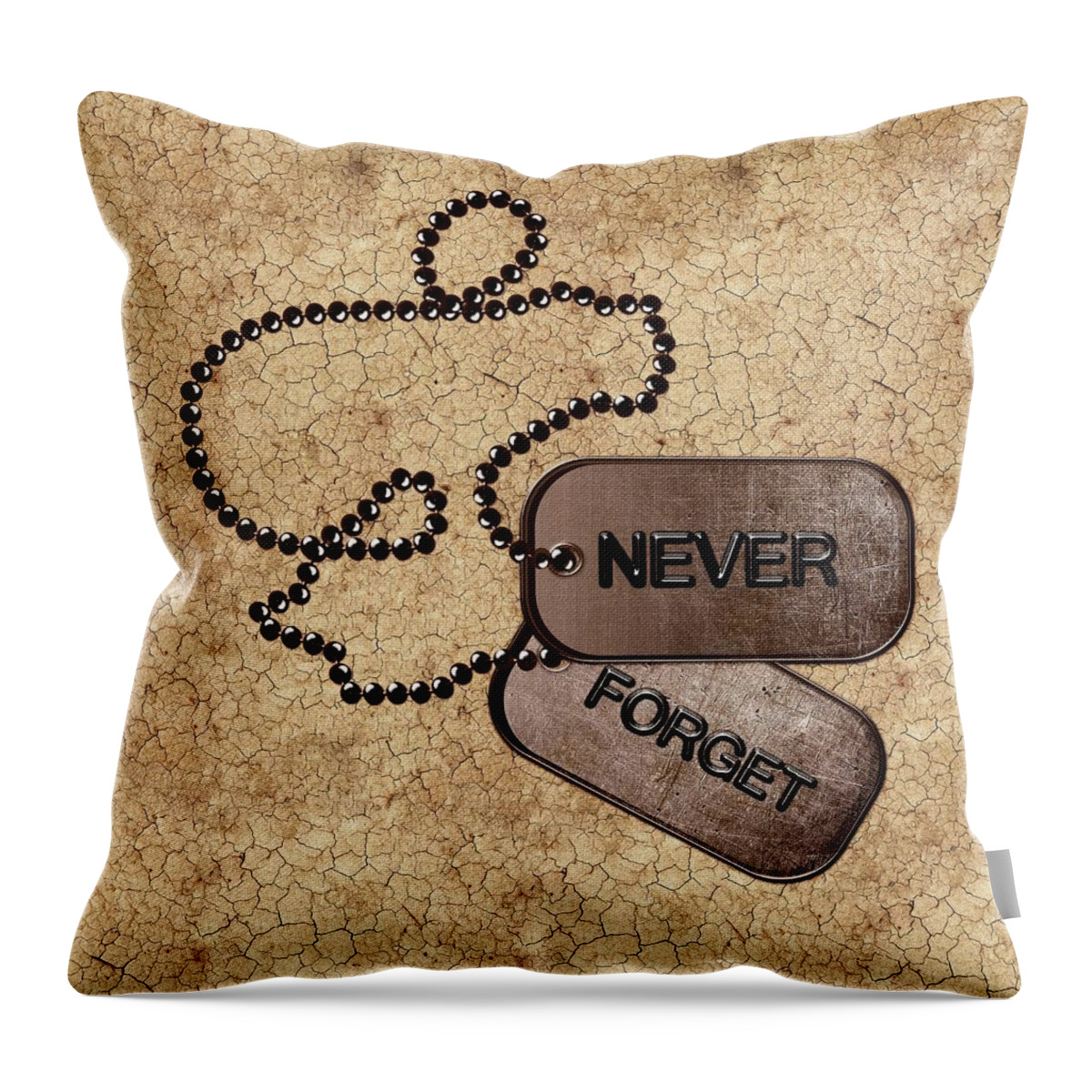 Never Throw Pillow featuring the digital art Never Forget by Anastasiya Malakhova
