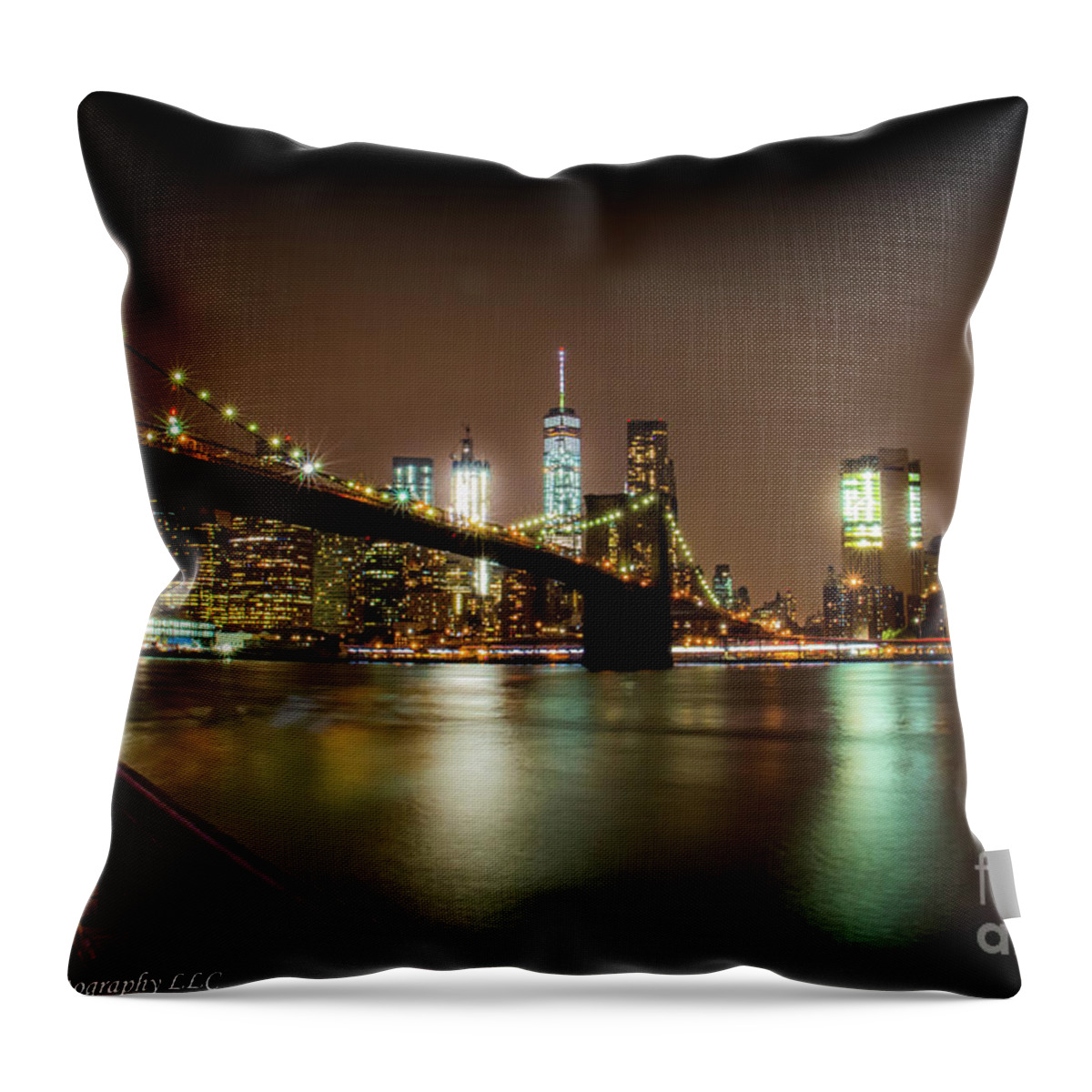 New York City Throw Pillow featuring the photograph Never sleeps by JCV Freelance Photography LLC