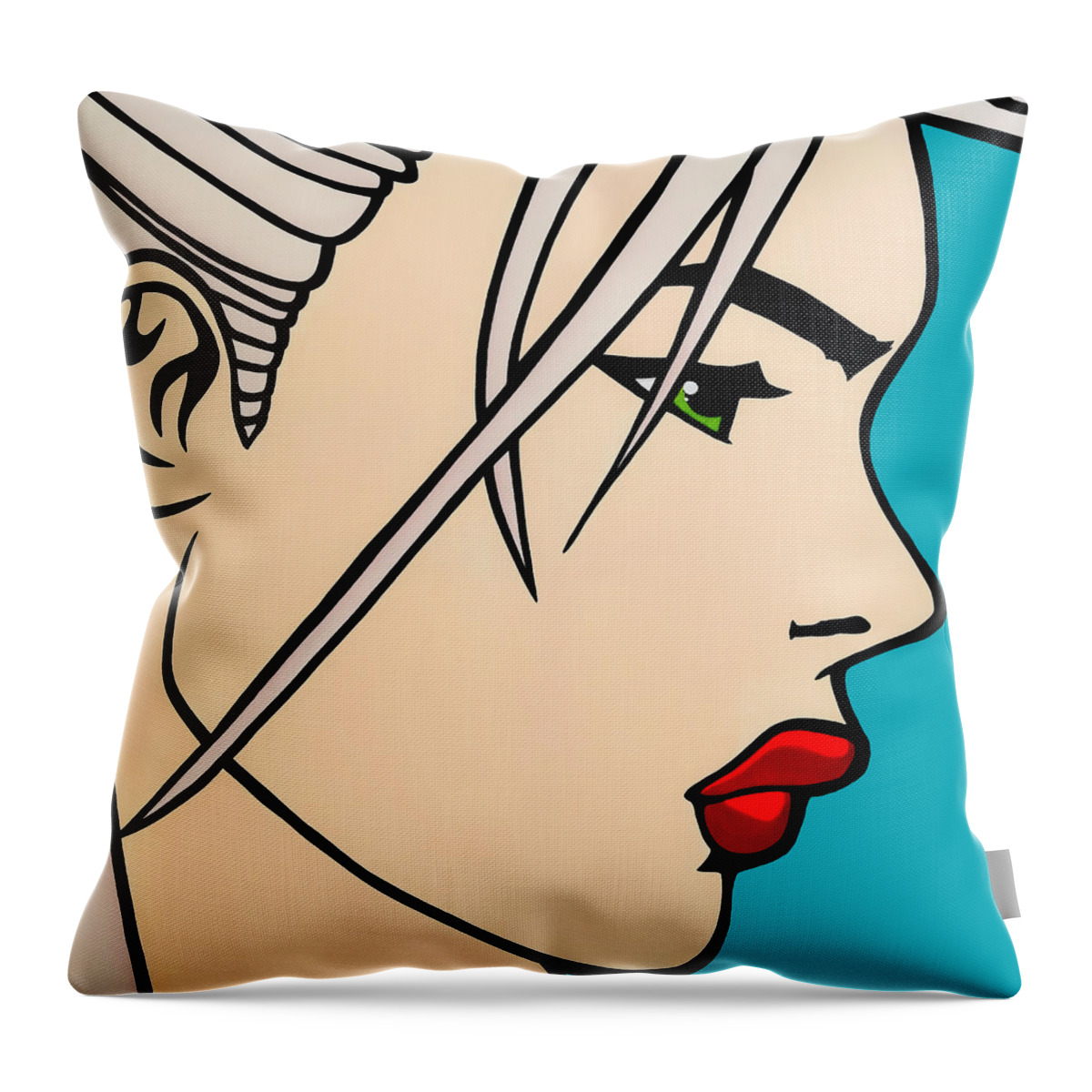 Fidostudio Throw Pillow featuring the painting Never Too Late by Tom Fedro