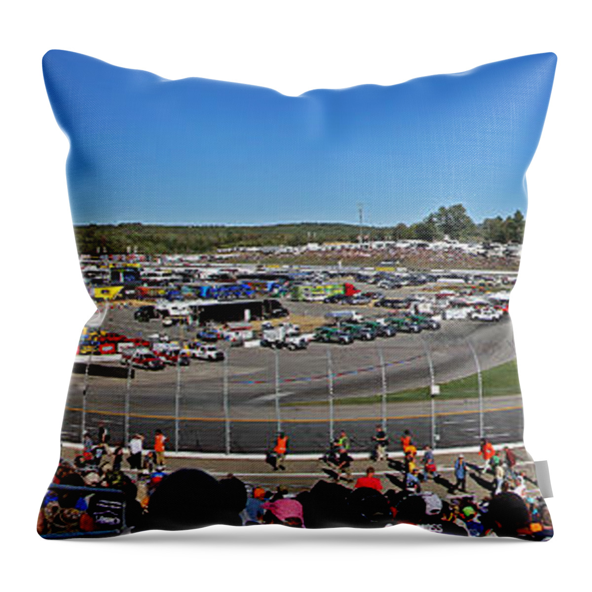 New Hampshire Motor Speedway Throw Pillow featuring the photograph New Hampshire Motor Speedway by Juergen Roth