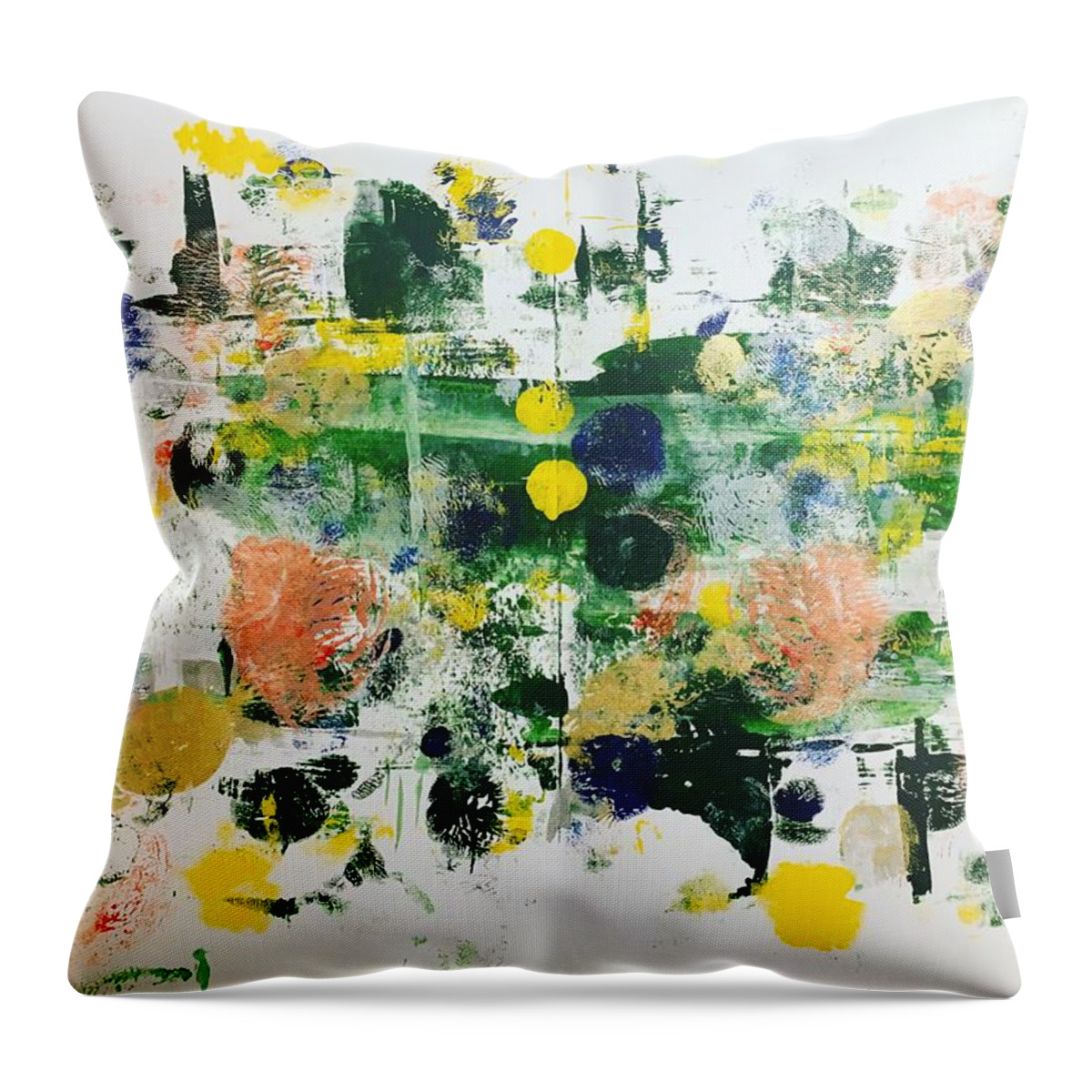 Abstract Throw Pillow featuring the painting New Haven no 5 by Marita Esteva