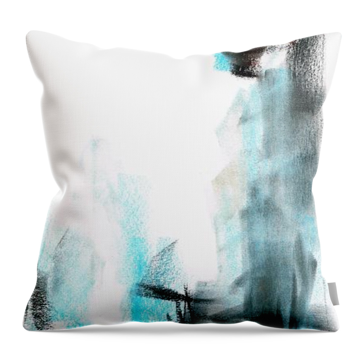 Equine Art Throw Pillow featuring the painting New Mexico Horse Four by Frances Marino