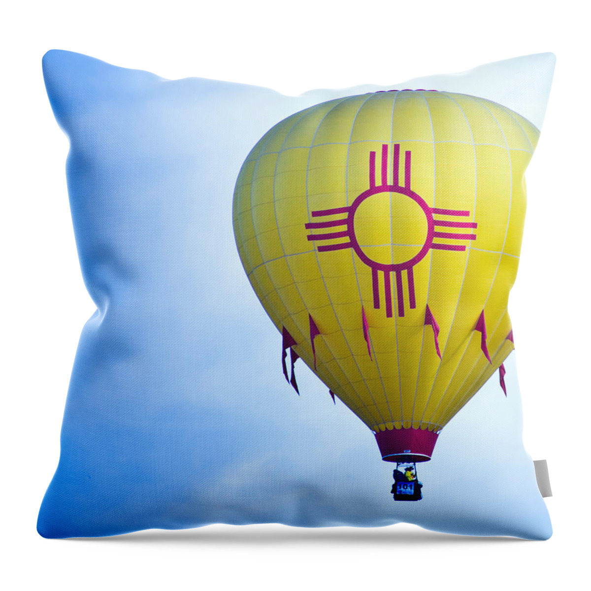 Hot Throw Pillow featuring the digital art New Mexico Shines by Gary Baird
