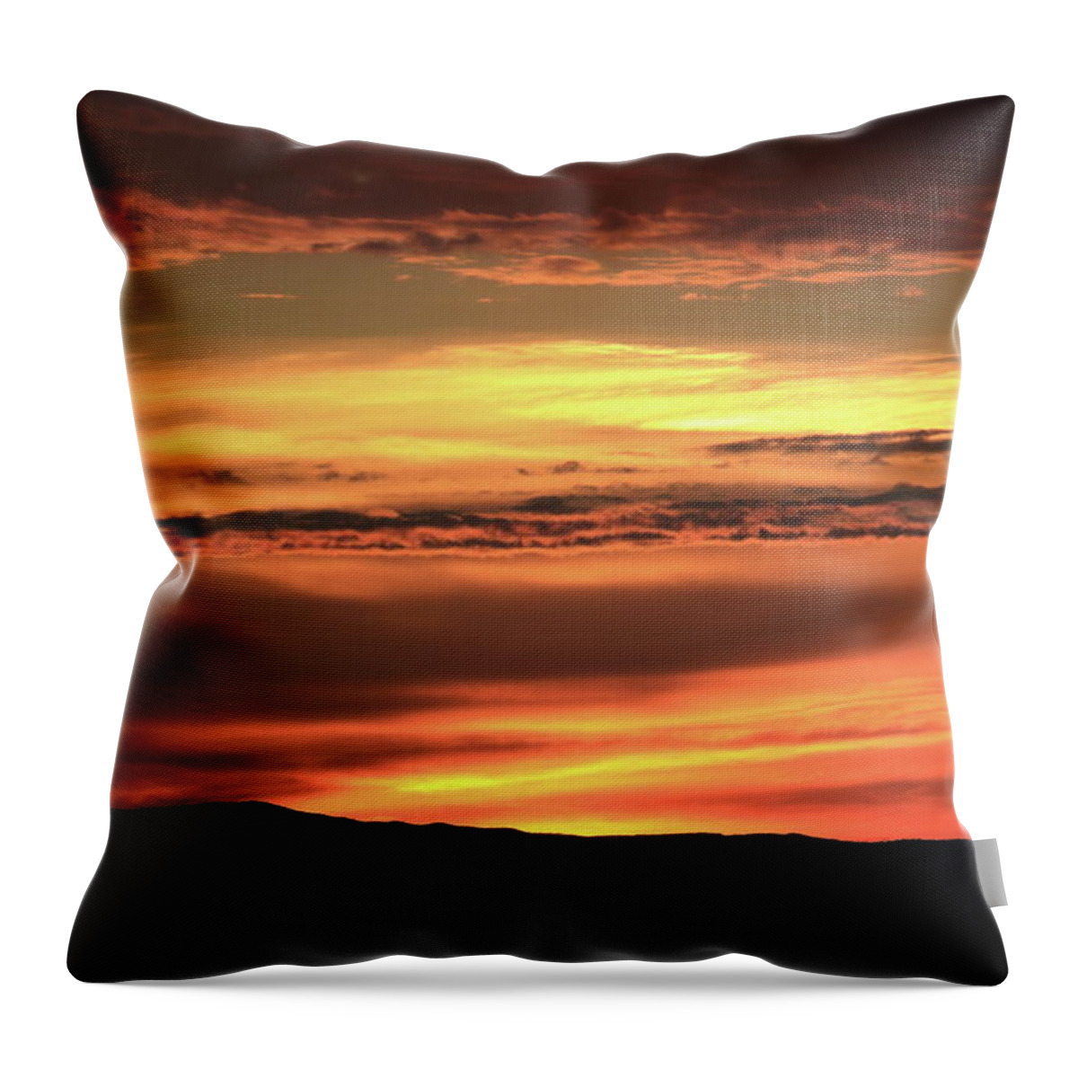 Sunrise Throw Pillow featuring the photograph New Mexico Sunrise by David Diaz
