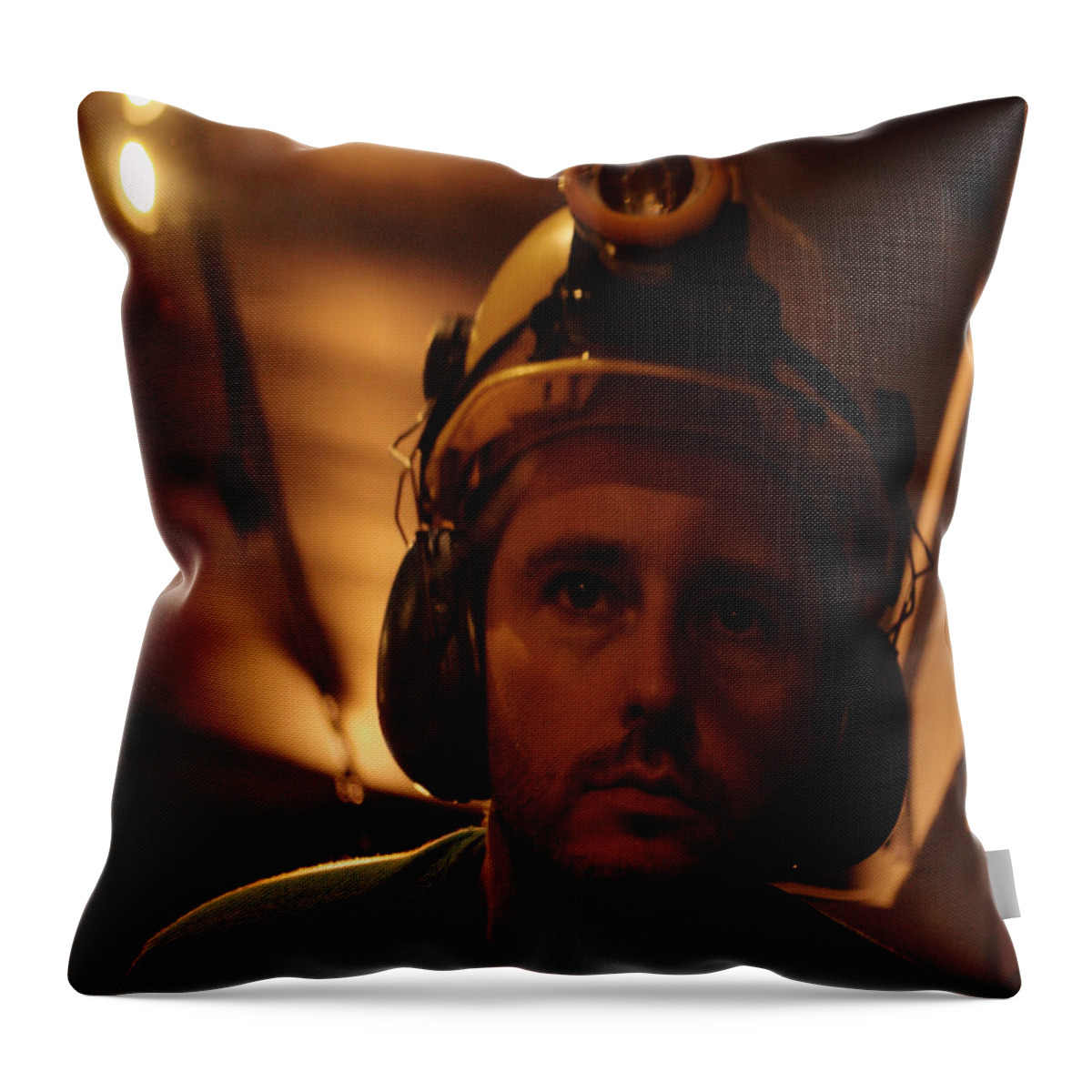Portrait Throw Pillow featuring the photograph New Miner by Adrian Wale